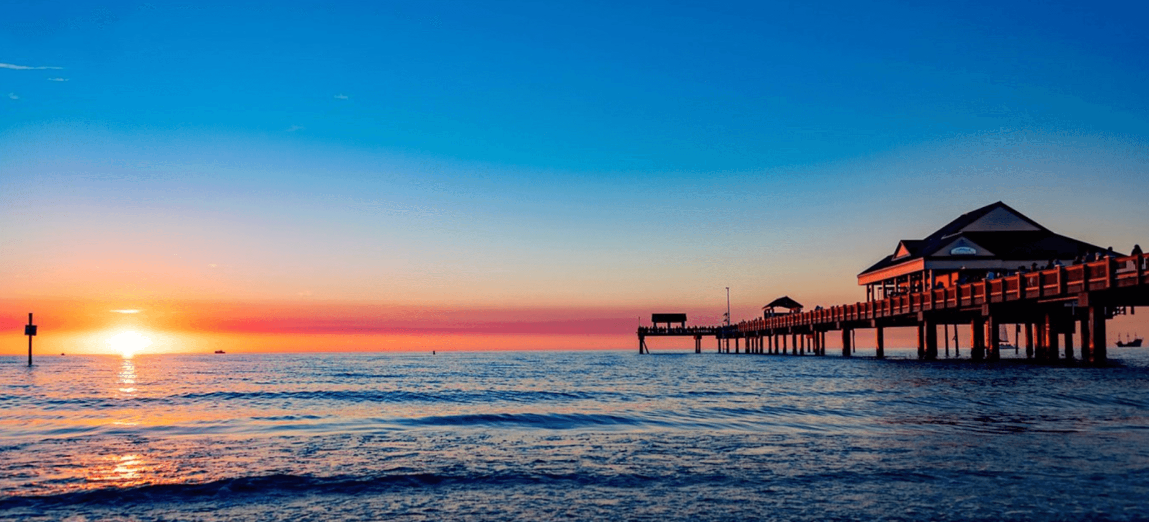 Clearwater Beach Pier at sunset
